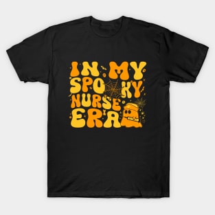 Retro Groovy Halloween In My Spooky Nurse Era Scary T-Shirt